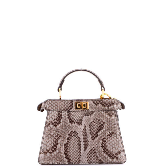 Fendi Petite Peekaboo ISeeU Bag Python - Picture 3 of 6